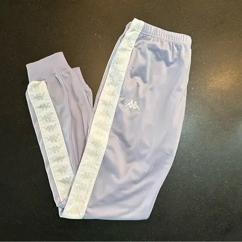 Kappa 222 Banda Wrastoria Slim Pants Lilac White Gray Women's Size Medium