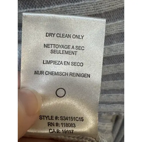 Minnie Rose Open Front Draped Ribbed Cashmere Sweater Size Small Gray Shawl - Image 7