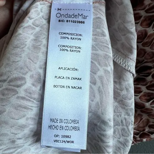 ONDADEMAR AGUSTINA Dress Tunic in Multi Wonder Viper Size Small Mini Dress Red