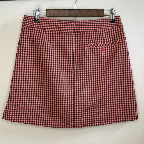 Lady Hagen  SALMON PINK AND GRAY PLAID GOLF MINI SKORT Size  8