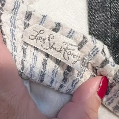 Love Shack Fancy LOVESHACK‎ FANCY Edeline Striped Jumpsuit Ruffle Hem