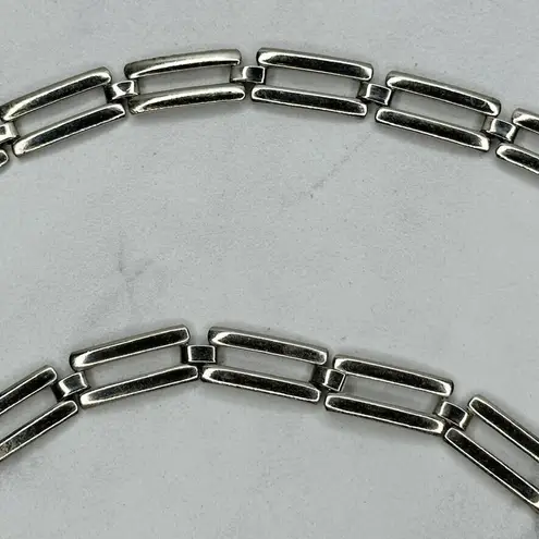 The Bar Skinny Silver Tone Metal Chain Link Belt Size Large L XL