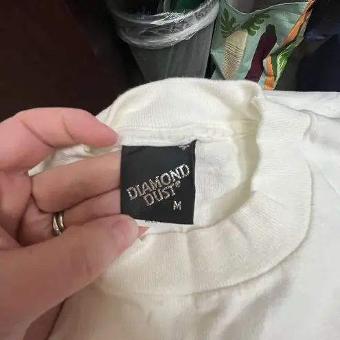 Vintage 1990 Single Stitch DIAMOND DUST Native Horse Carousel T Shirt Medium EUC White