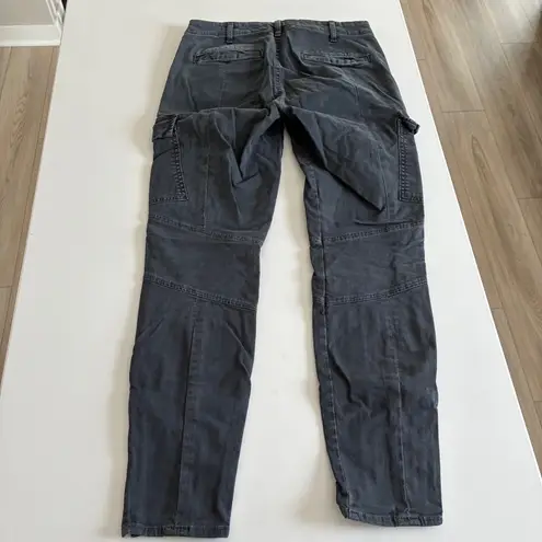 J Brand Houlihan Distressed Chrome Cargo Pants Size 26 Zippers