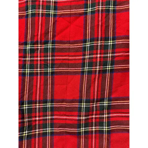 Pendleton Womens Petite Red Plaid 100% Virgin Wool Jacket Full Zip