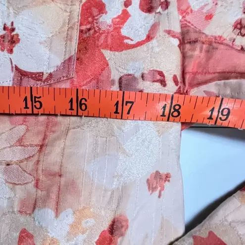 Coldwater Creek Jacket Fall Leaf Print Orange Tan Blazer Jacket NWOT S Small