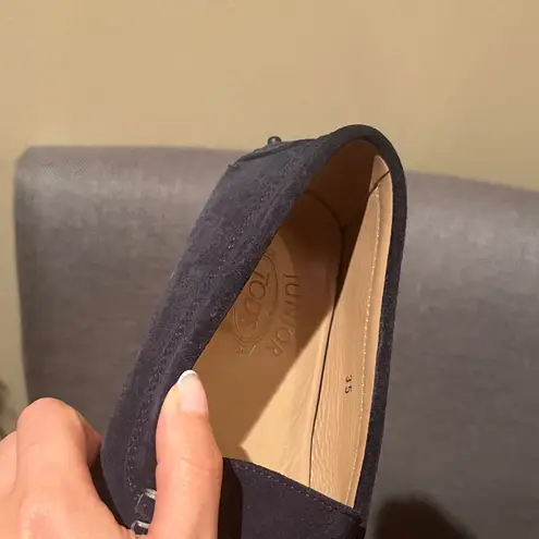 Tod's | Gommino Driving Shoes Navy Blue Suede Loafers Size 35