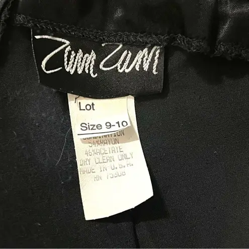 Vintage Zum Zum 90s Y2K Whimsigoth Satin Maxi Dress Size 9/10 Prom Dark Feminine Black