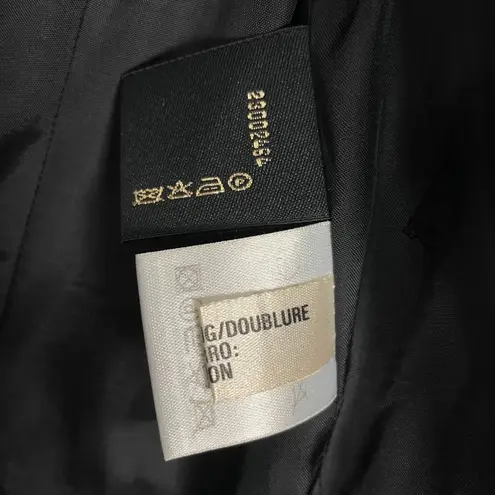 Escada Wool Blazer Jacket German Design Size 34 Grommet Detail MISSING BUTTON Black