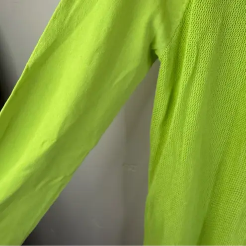 Soft Surroundings NWT Lime Green Chartreuse Sweater Crossover Front Oversized SM