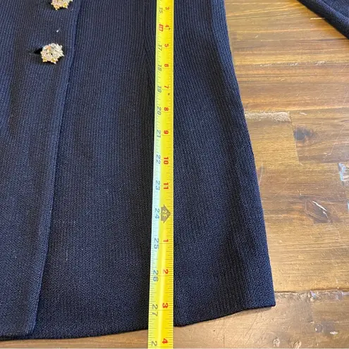 St. John Evening Jacket Blazer Long Line Bling Rhinestones Gold Black Silver 6