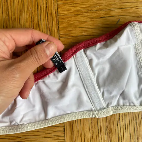 Lisa Marie Fernandez cream and red scuba strapless bikini size 1/XS