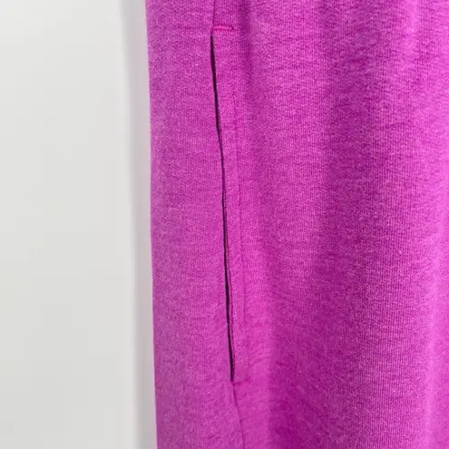 Lou and Grey Women's Scoop Neck Sleeveless Fushia Terry Romper W/ Pockets Large Purple