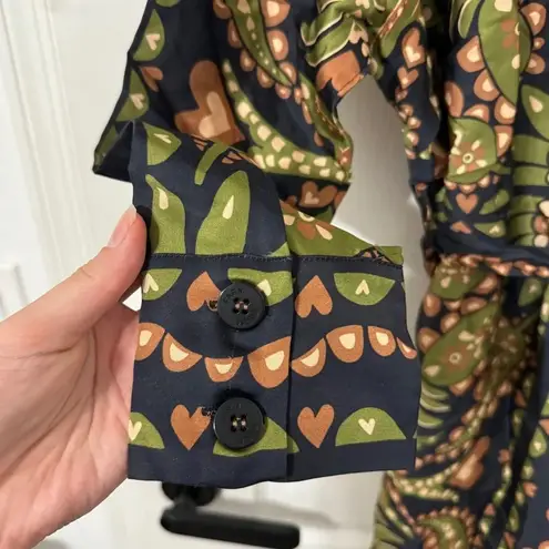 Farm Rio Black Martina Scarf Maxi Chemise Dress