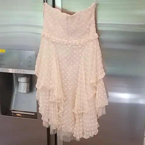 đź’•SPELL & THE GYPSY X FREE PEOPLEđź’• Mira Bustier RaRa Dress Ivory Large L NWT White