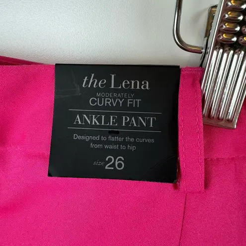 Lane Bryant NWT  Womens the Lena Curvy Fit Ankle Pant in Pink Sz 26 Office Career