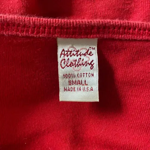 Early 2000's Made in USA Red Cotton White Hawaii Flower Print Cami Top S