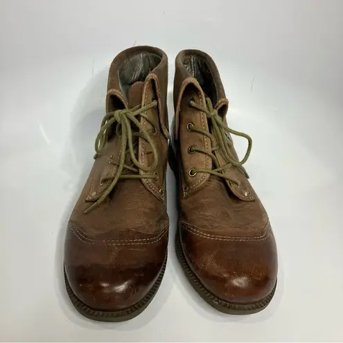 OTBT Chetopa leather boots lace up brown size 10