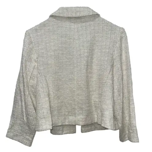 Shelby & Palmer White / Cream Textured Shimmer Blazer Size Large