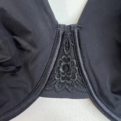 Vanity Fair 38DDD Bra 76080 Back Smoothing Minimizer Underwire Black Full Cover