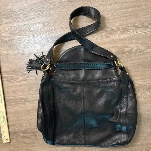 Onna Ehrlich Rachel Hobo Purse New Pebble Black Large Tassel Handbag