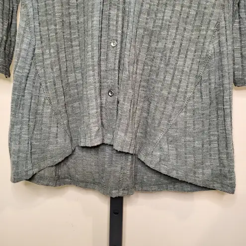 Cable & Gauge Button Down High Low Striped Top S