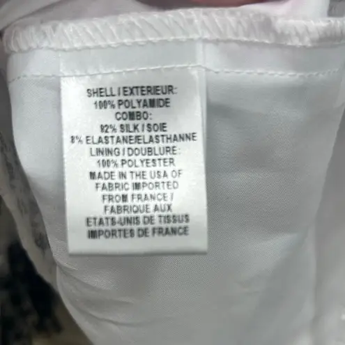 Milly Gabriella Two Tone Silk Blend Lace Ruffled Blouse size M