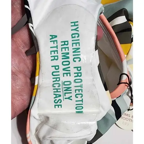 CALIA Powersculpt High Rise Swim Bikini Bottom Multi Palm XS NEW Green