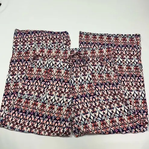 French Laundry Women's Geometric High Rise Wide Leg Pants Multicolor Size Medium