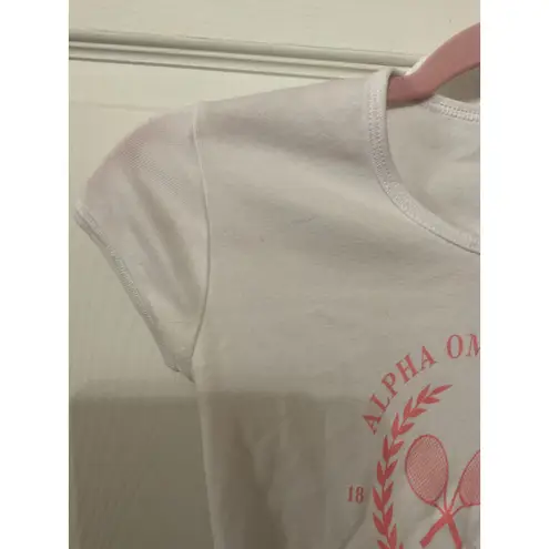 Los Angeles Apparel Alpha Omicron Pi Athletic Club 90's Style Babydoll Tee, S