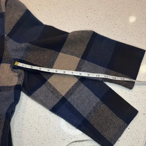 Vtg Willow Ridge Petite 10 Wool Blend Plaid Jacket Coat Blue Academia Grannycore