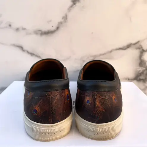 Givenchy women’s peacock print brown skate slip on sneakers size IT 39 US 9