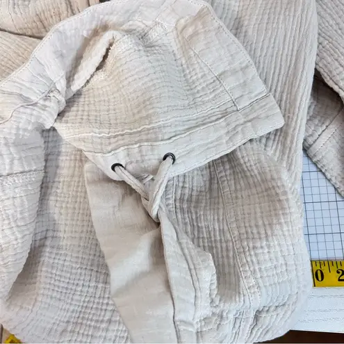 Peach Love California Peach Love Shirt Women Small Beige Cotton Corset Princess Whimsigoth Medieval