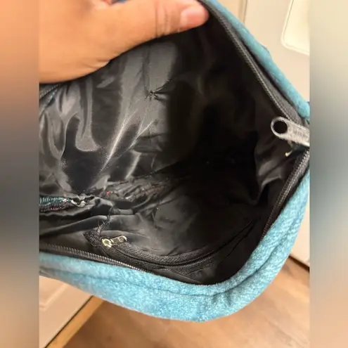 Beautiful Ecuador Turquoise Bead Printed Cross Body Bag Blue