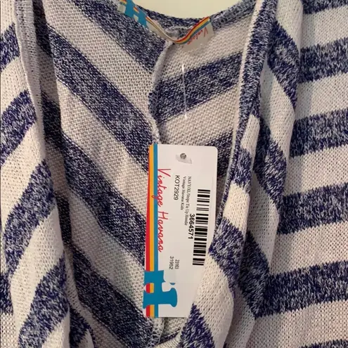 Vintage Havana 🦋 stripe tie up hoodie tank