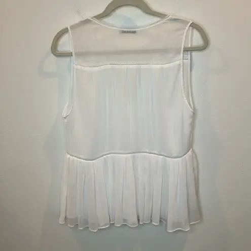 Alice + Olivia  KAILYN SLEEVELESS PEPLUM BOHO BLOUSE