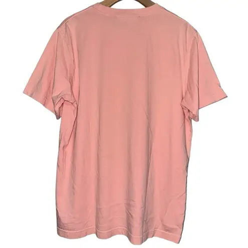 Somewhere Nowhere Womens Size L Pink Logo Floral Heart Horns Embroidered T