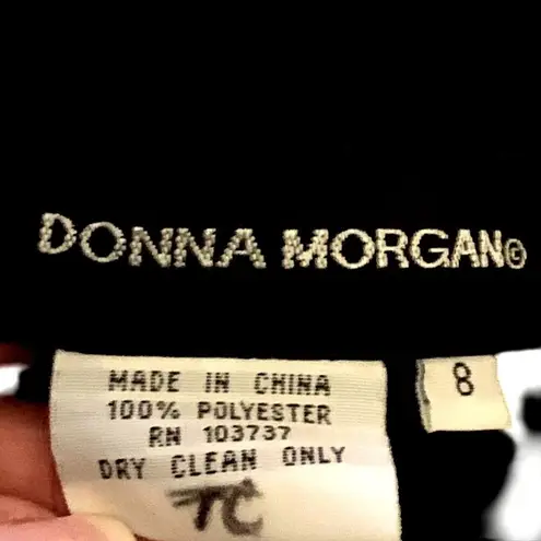 Donna Morgan Wednesday Addams Special Occasion Black 2-PC Skirt Suit Size 8 Cosplay Business