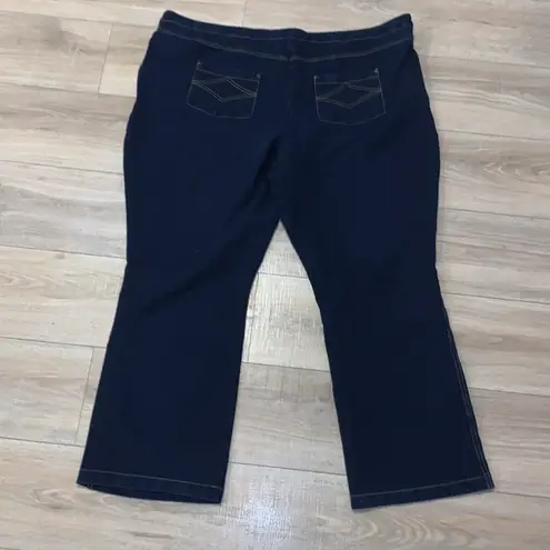 Pajama Jeans Woman’s 3X Stretchy Comfy Pull On Bootcut Jeans