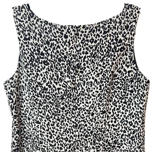 Papell Boutique Leopard Print Sleeveless Shift Dress Size 14P