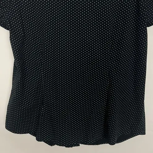 Dress Barn  Polka Dot Button Down Top Size Medium