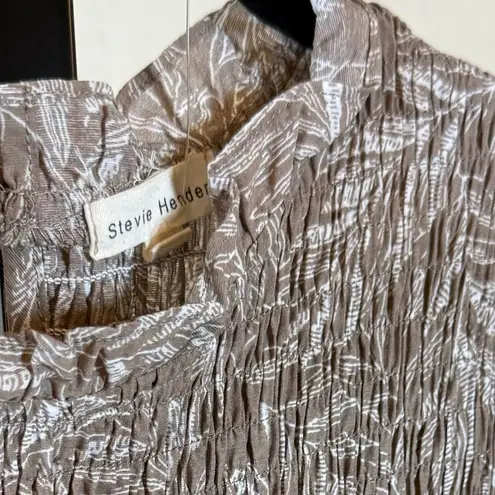 Stevie Hender Smocked Floral Puff Sleeve Maxi Dress Small Romantic Boho Cottagecore Feminine