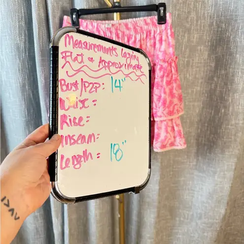 ALLISON NEW YORK DELILAH MINI SKIRT SIZE MEDIUM NWT FLORAL PINK RUFFLY