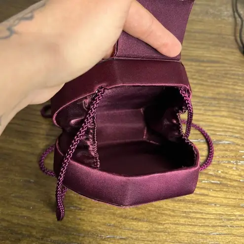 La Regale Mini Clutch Crossbody Cocktail Evening Purse Art Deco Style 5” Purple