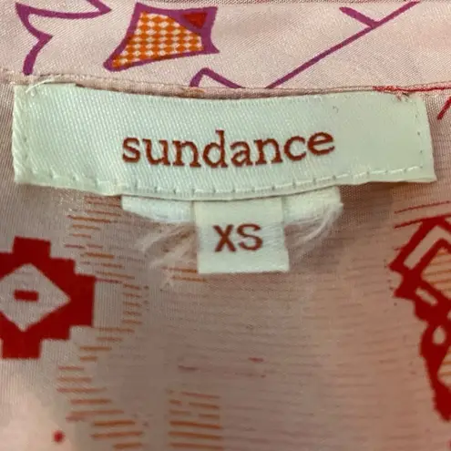 Sundance Southwestern Aztec Luminist Silk Chemise Shift Dress Size XS
