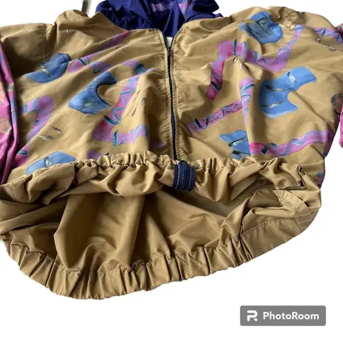 VTG Ann Original Seattle Hooded Rain Jacket Sz XXXL? Hand Painted Art to…