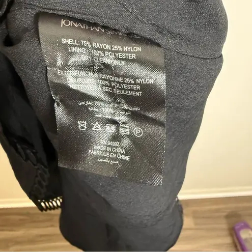 Jonathan Simkhai Auden Mini Dress Black Tiered Ruffle Puff Sleeve Size 8