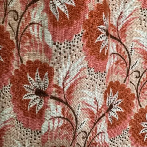 Spartina 449 NEW Linen Baylor Pink House Boho Floral Maxi Dress Size S