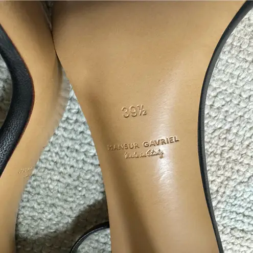 L.A.M.B. New in the box! Mansur Gavriel Ankle Strap Black Leather Sandals | Size 9.5