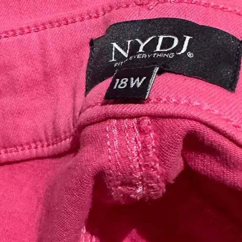 NYDJ NWT Marilyn Straight Ankle Jeans IN Color: Pink Peony